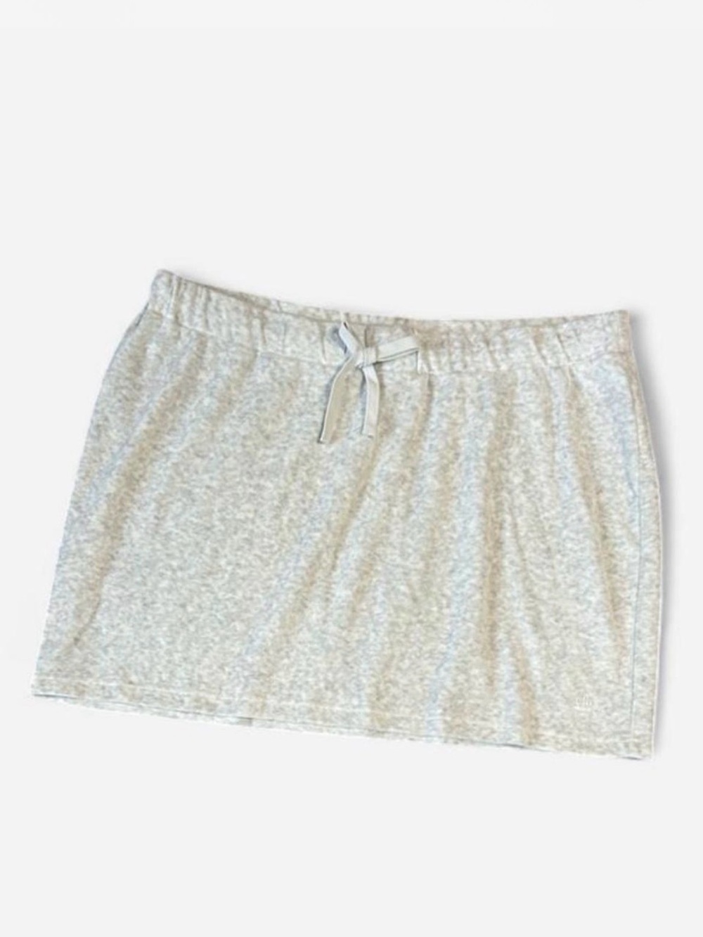 Juicy Couture Heather Light Gray Drawstring Mini Skirt